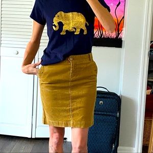 J Crew Khaki Corduroy Skirt